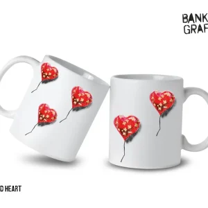 Banksy Ceramic Mug 325ml - Bandaged Heart