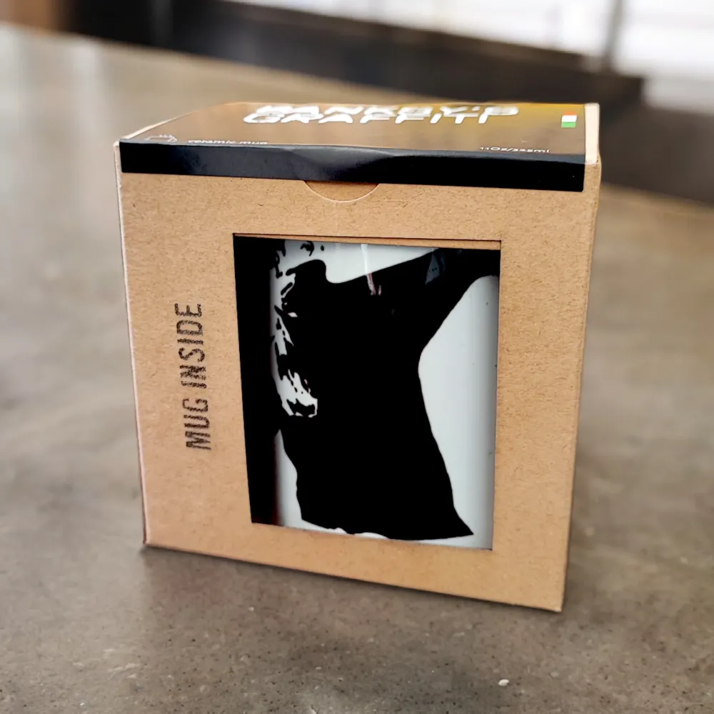 Banksy Ceramic Mug 325ml - Flower Thrower