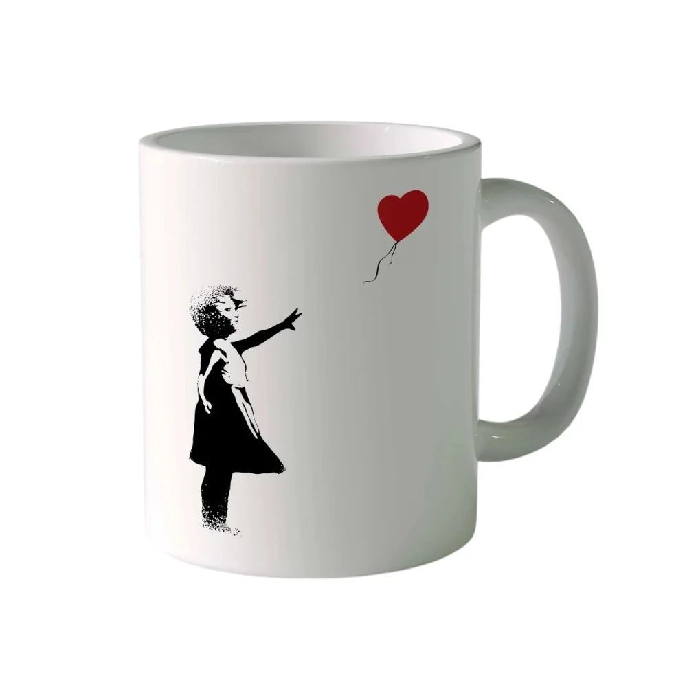 Banksy Ceramic Mug 325ml - Girl Red Balloon