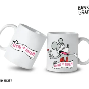 Banksy Ceramic Mug 325ml - Mickey Living Dream