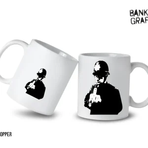 Banksy Ceramic Mug 325ml - Rude Copper