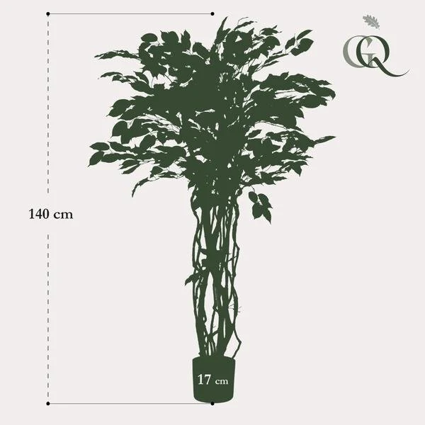 Kunstig Ficus liane h140cm