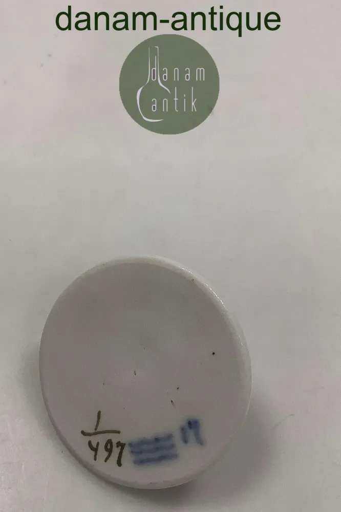 Royal Copenhagen Musselmalet Riflet Låg til Chocoladekande No 497