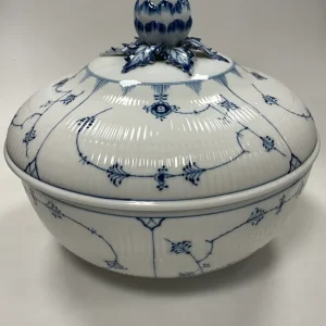 Royal Copenhagen Musselmalet Riflet Stor Jubilæums Punch Bowle No. 189