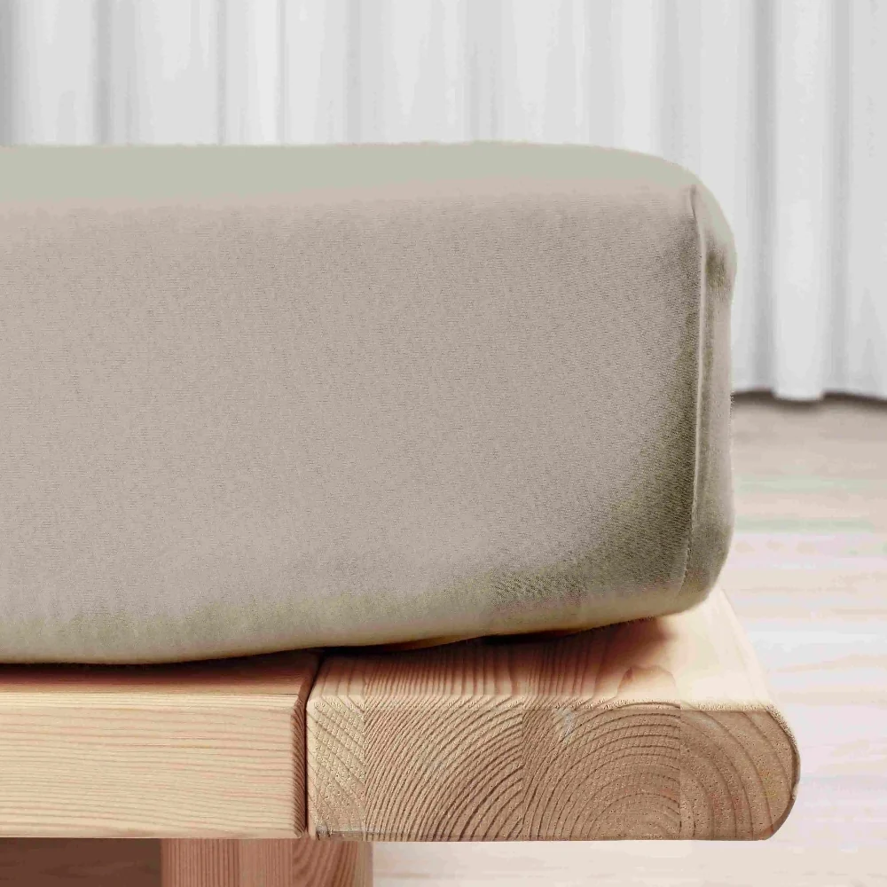 Økologisk Boxlagen Jersey Sand 140x200x35