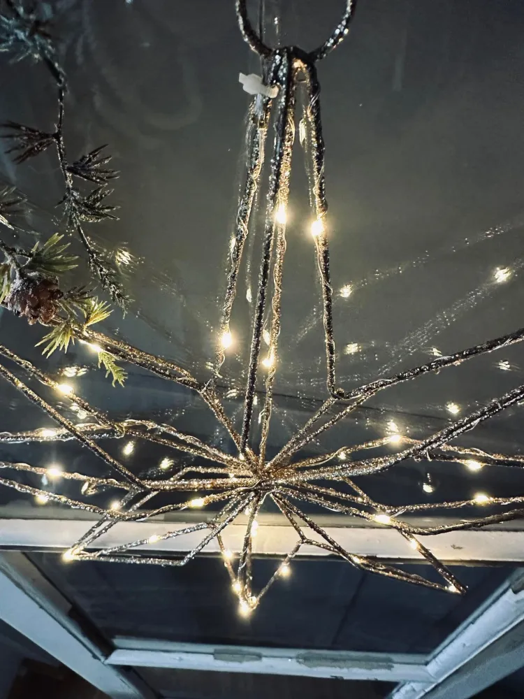 Julestjerne med LED Lys 40cm - timerfunktion