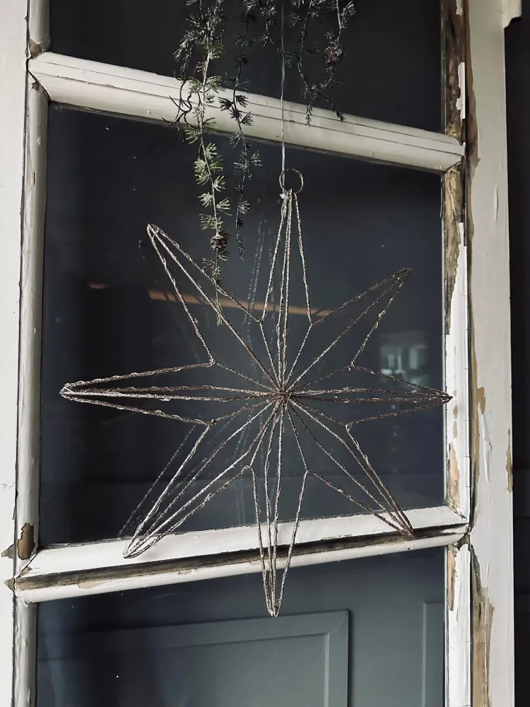 Julestjerne med LED Lys 40cm - timerfunktion