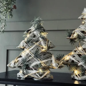 Juletræ med LED lys og gran - 30cm