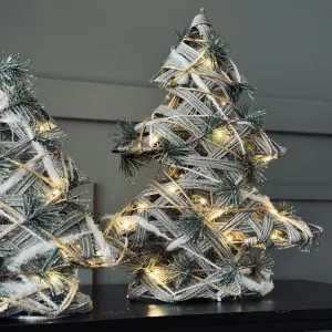 Juletræ med LED lys og gran - 40cm