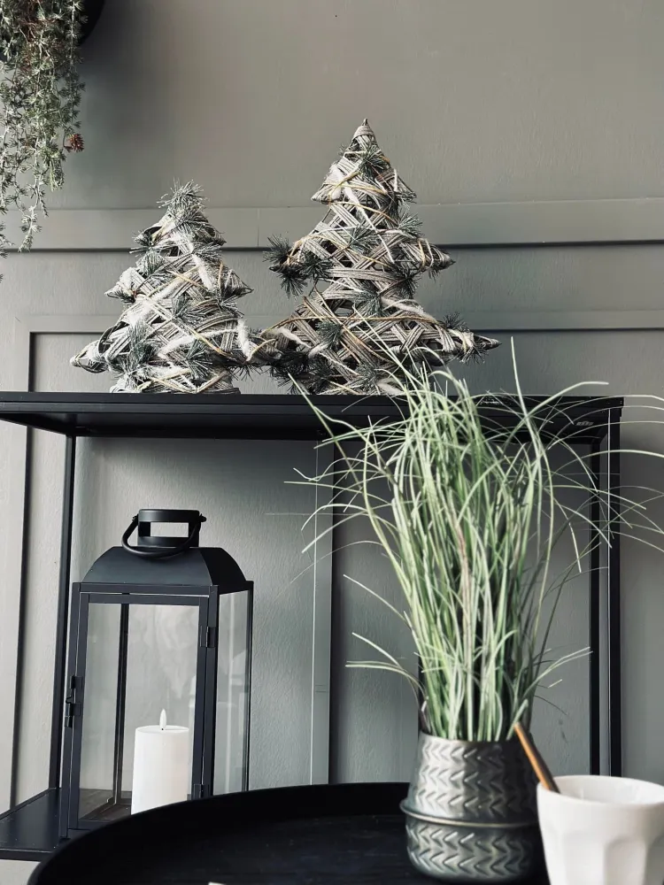 Juletræ med LED lys og gran - 40cm