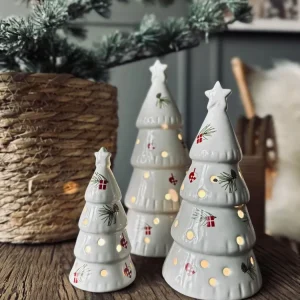 Juletræer 3 stk med LED lys