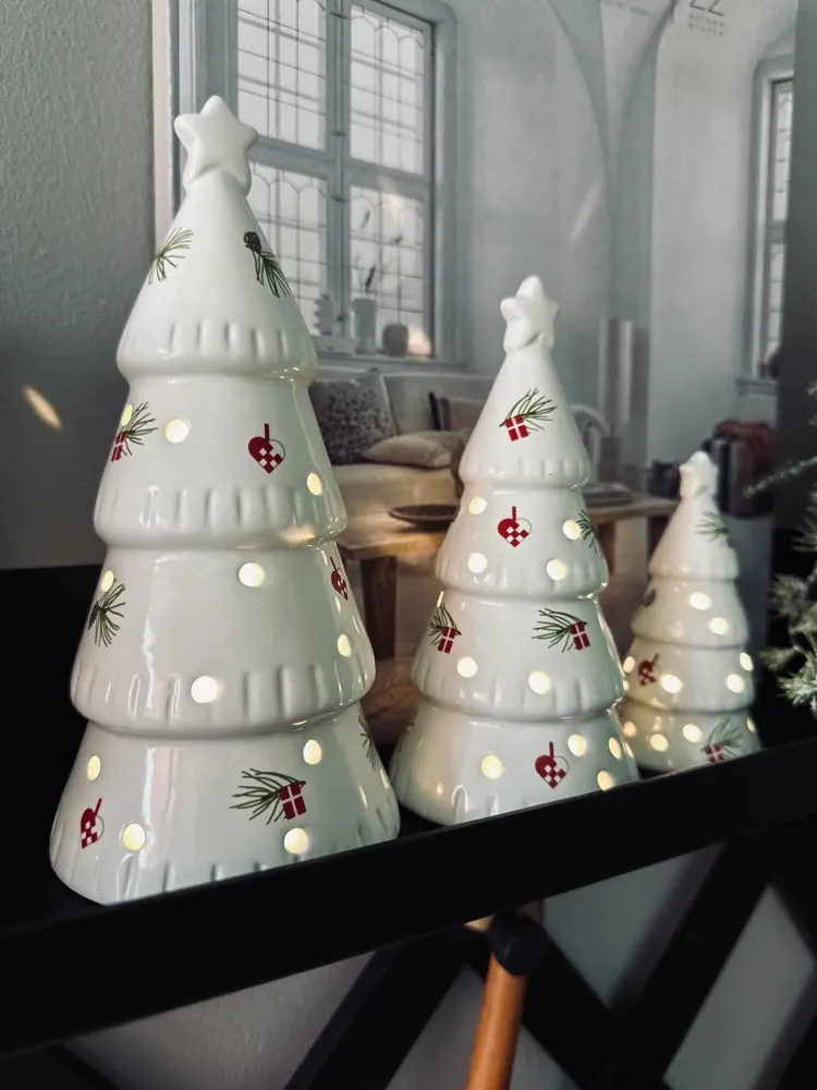 Juletræer 3 stk med LED lys