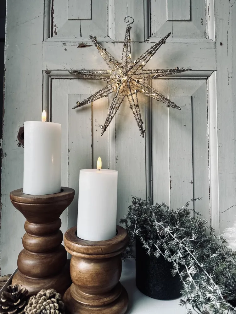 Stjerne med LED lys 30cm