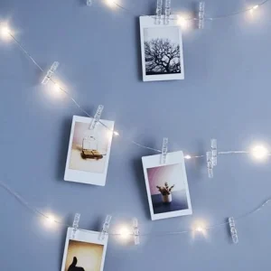 LED Lyskæde med 16 mini klemmer