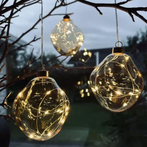 LED Lyskugler Golden - Sæt med 3 stk