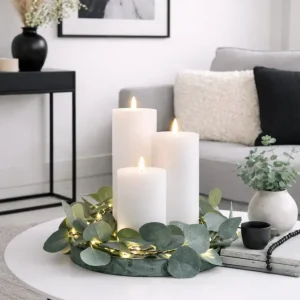 Lyskæde med eucalyptus