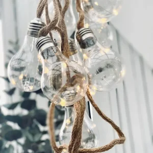 Lyskæde NATURE - 10 Led lys med batteriboks og timer