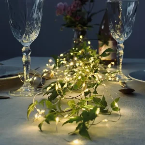 Lyskæde silver wire med 100 LED Lys