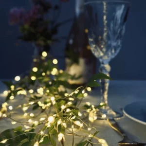 Lyskæde silver wire med 80 LED Lys