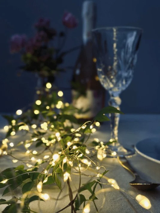 Lyskæde silver wire med 80 LED Lys