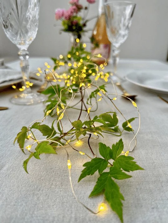 Lyskæde silver wire med 80 LED Lys