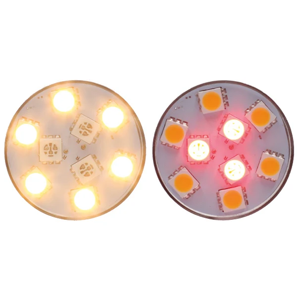 Nautecled, Bajonet LED pære BA15S - Rød/hvid, 10-35V DC, 2700K, 80 lumen