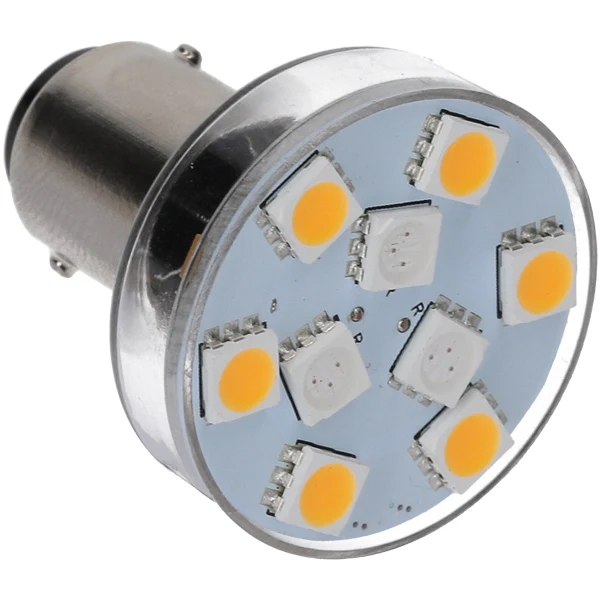 Nautecled, Bajonet LED pære - hvid/rød BA15D, 2700K, 10-35V, 80 Lumen