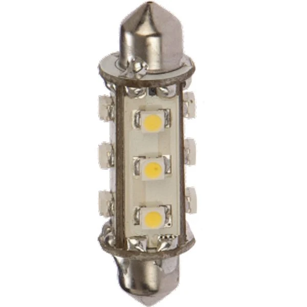 Nautecled, Navigation LED Pinolpære 42mm - Rød, 10W, 10-35V
