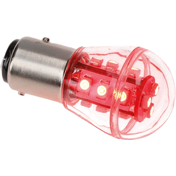 Nautecled, Navigation LED pære BAY15D, Rød, 1,3 W, 15 W lysstyrke, 2700-4000 Kelvin, Dæmpbar, 360° synsvinkel