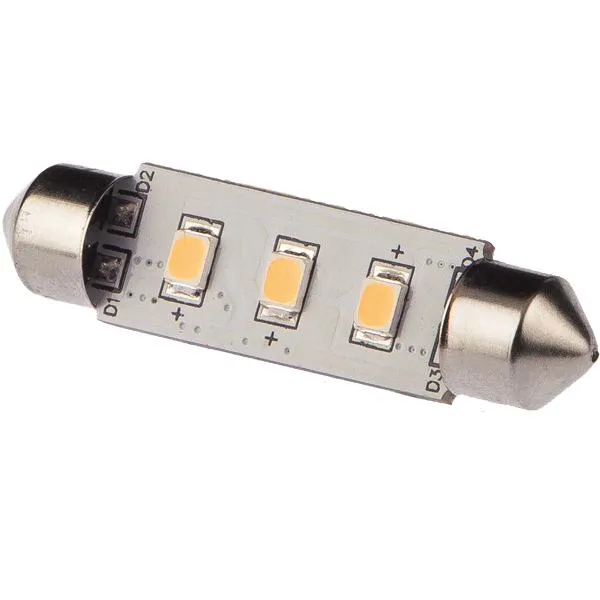 Nautecled, Pinolpære 42mm, 0,6W, 10-35V, 2700K, 40 Lumen