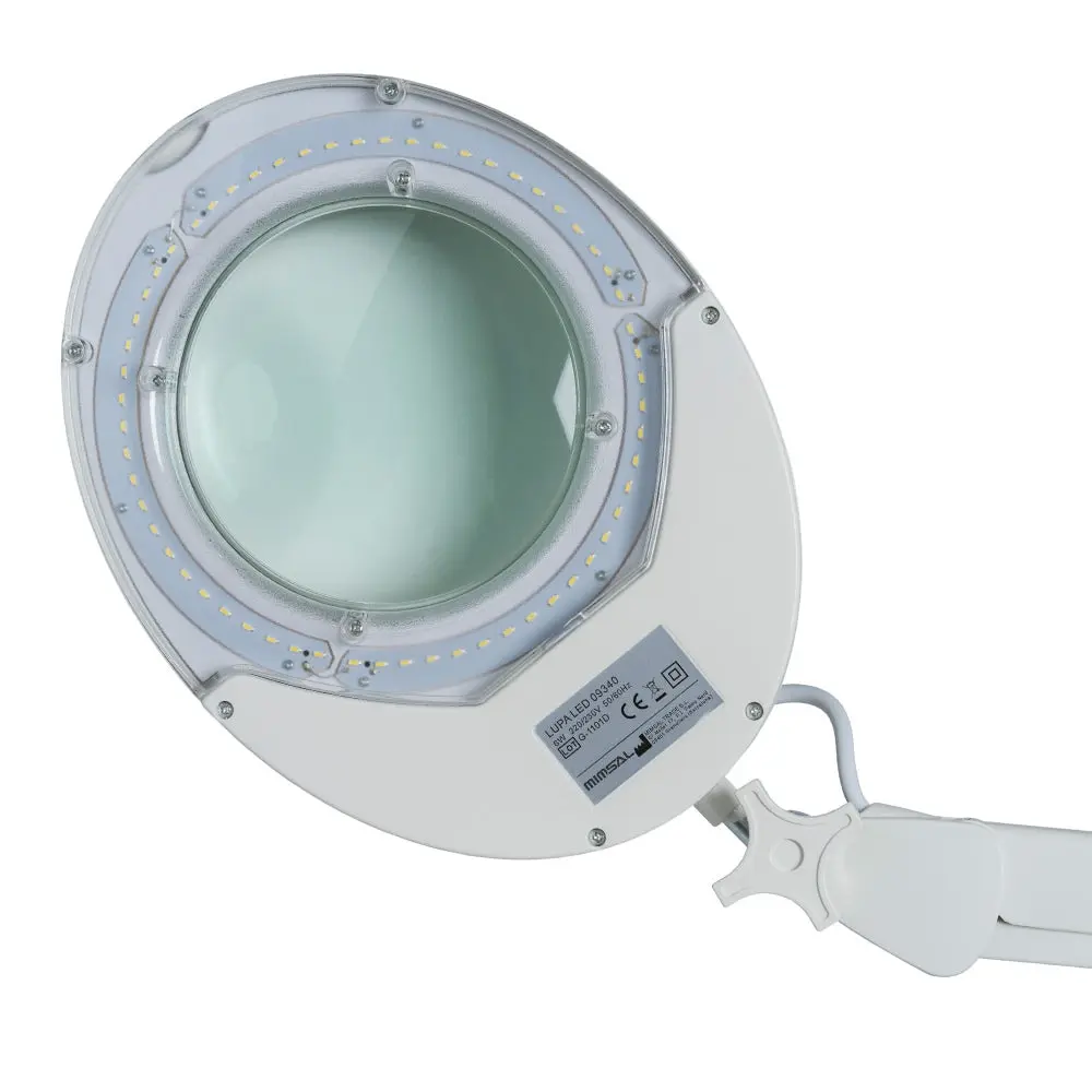 LUPA LED HF leddelt forstørrelseslampe - 8W - 5 dioptrier - MIMSAL