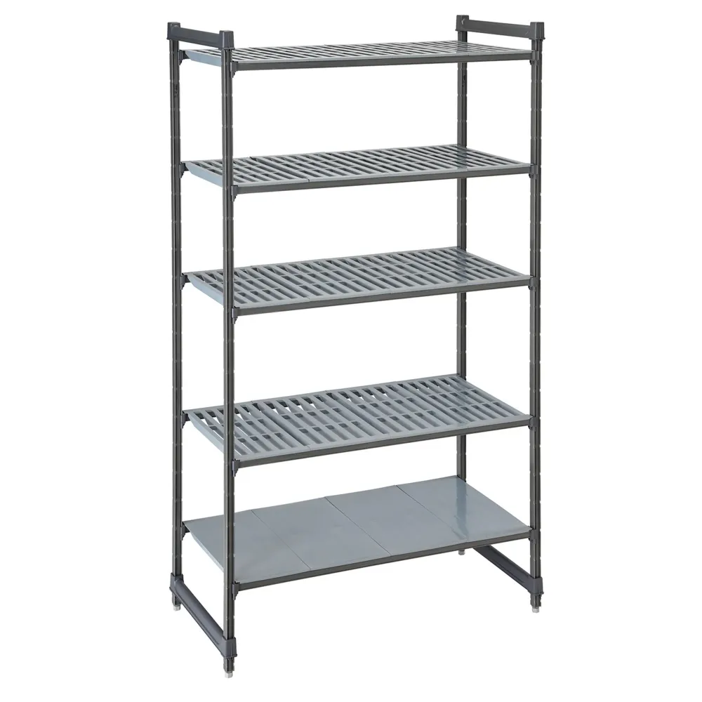 CAMBRO | Camshelving® - Basics Plus - Basishylde - 915 mm - med 4 slidser og 1 lukket hylde