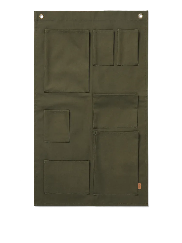 Bark Garden Wall Storage - Olive