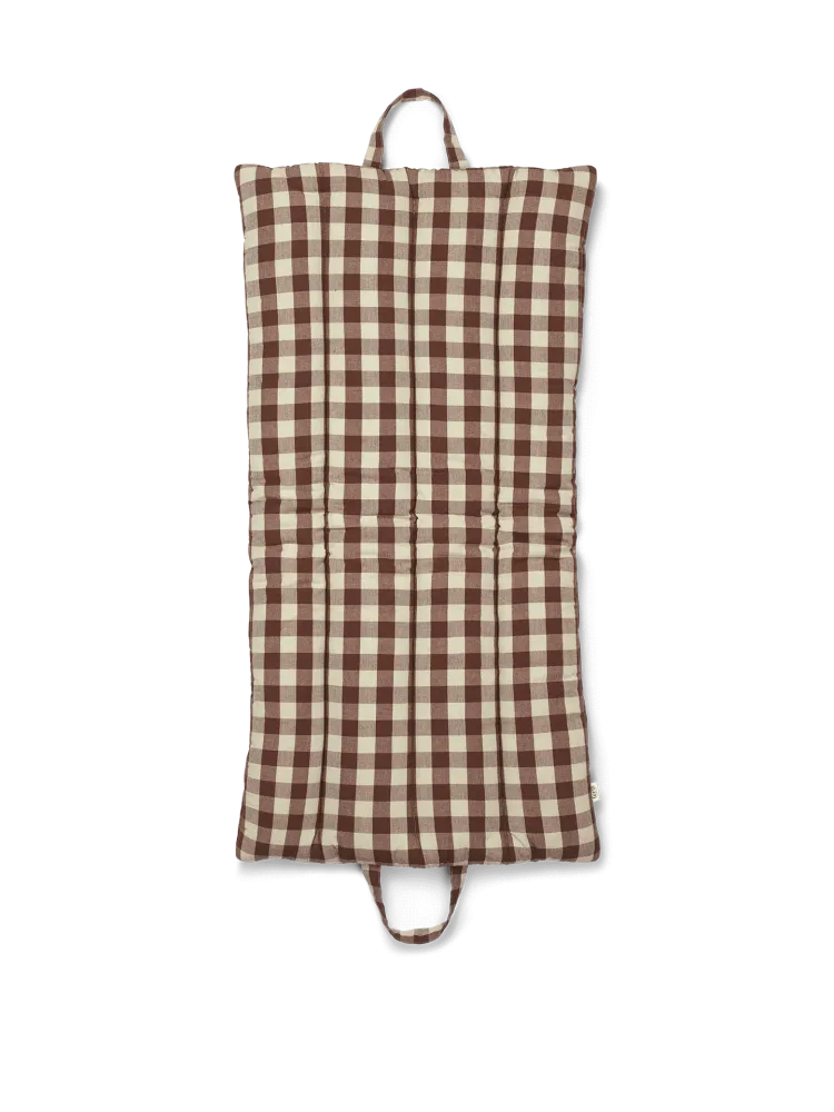 Bothy Check Folding Mat - Cinnamon/Grey Green