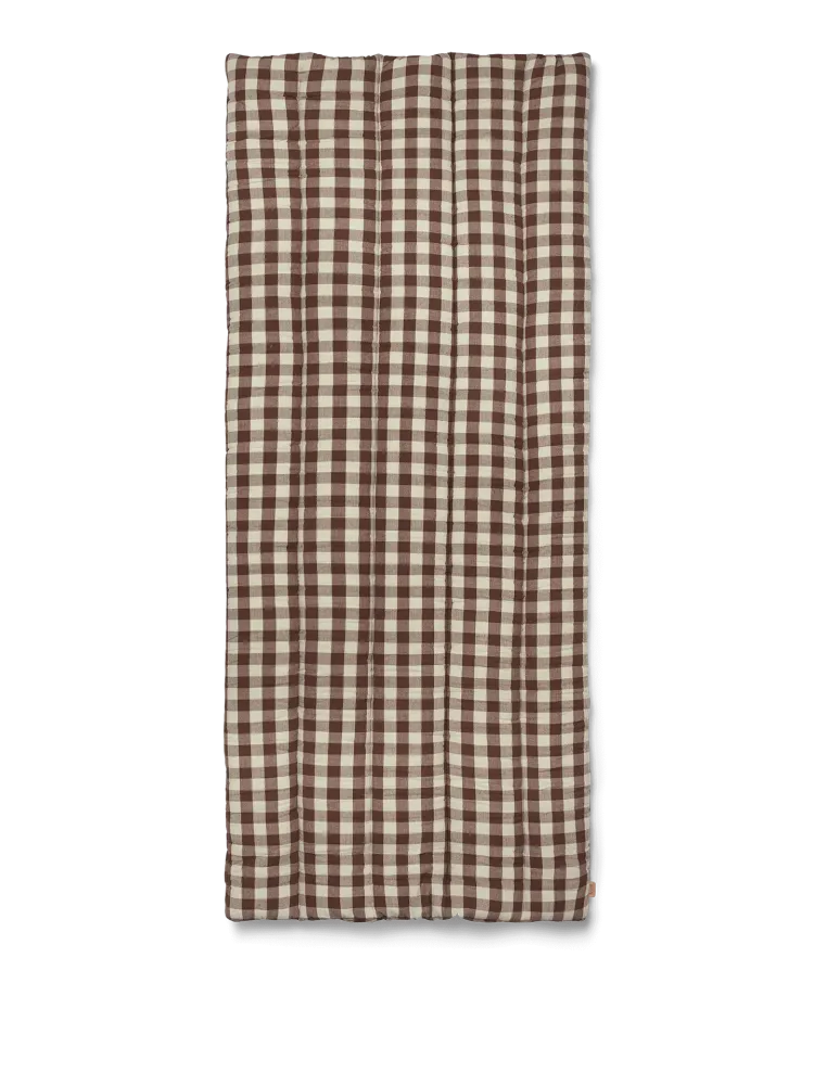 Bothy Check Quilted Mattress - Cinnamon/Grey Green