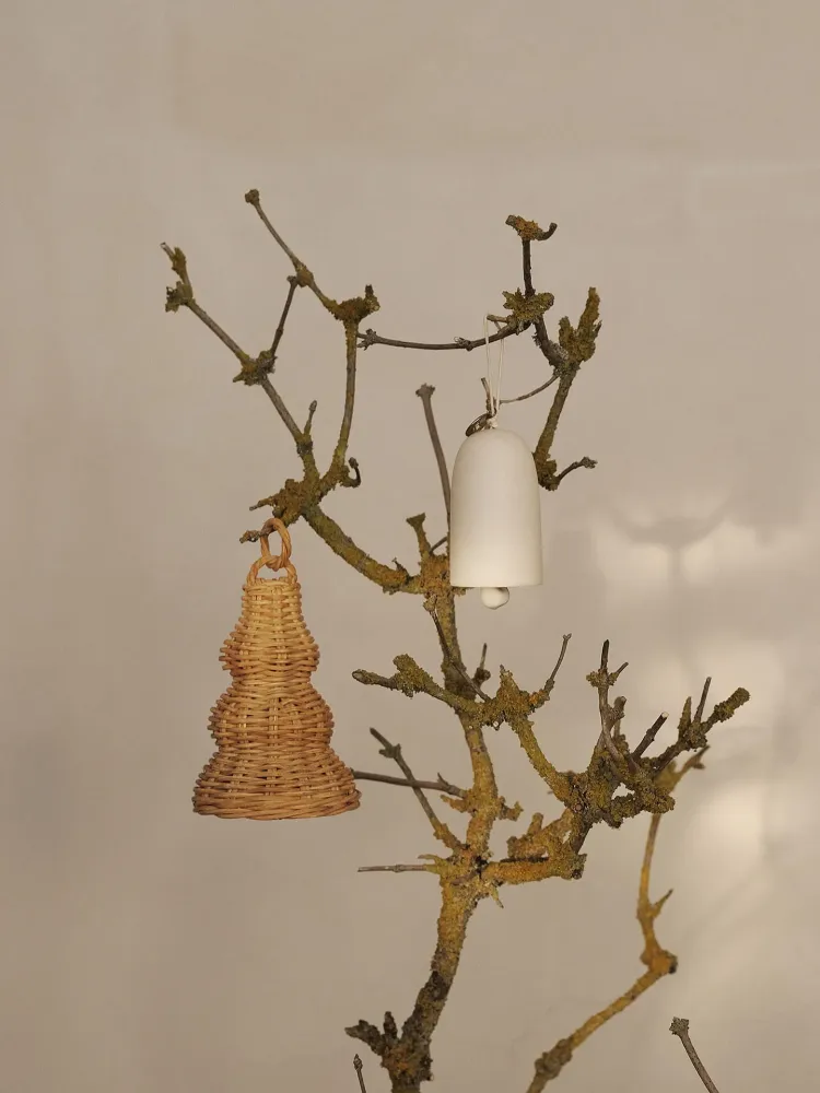 Braided Bell Baubles - Set 2 - Natural