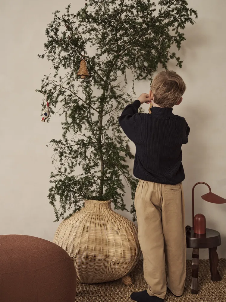 Braided Bell Baubles - Set 3 - Natural