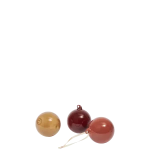Glass Baubles - Medium - Set 3 - Roseate Opaque