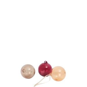 Glass Baubles - Medium - Set 3 - Roseate Translucent