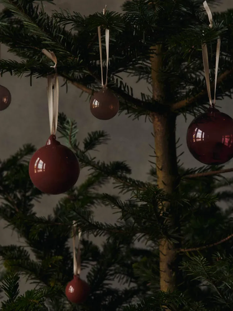 Glass Baubles - Small - Set 3 - Roseate Translucent