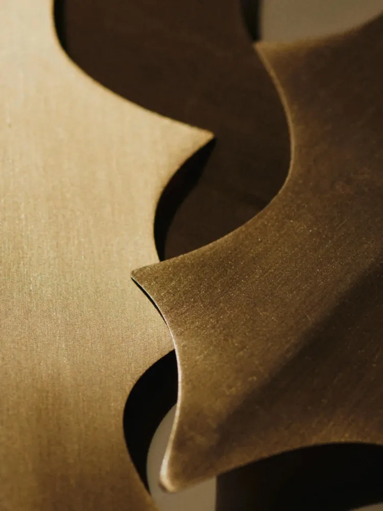 Holly Leaf Brass Ornaments - Set 4 - Brass