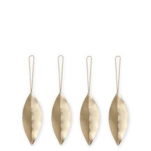 Leaf Brass Ornaments - Set 4