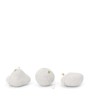 Snowball Ornaments - Set 3 - White