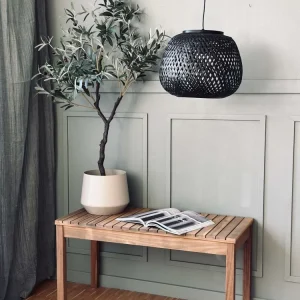 Lampe bambus - Sort dia 33