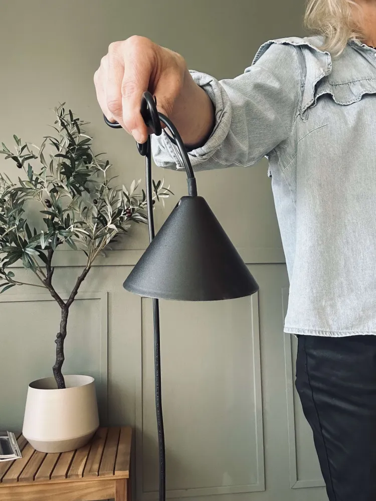 Lampe bambus - Sort dia 33