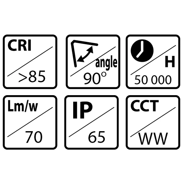 Casolux, Rikke spot dæmpbar 10-32V IP65, krom plast, 70 lumen, 3000K