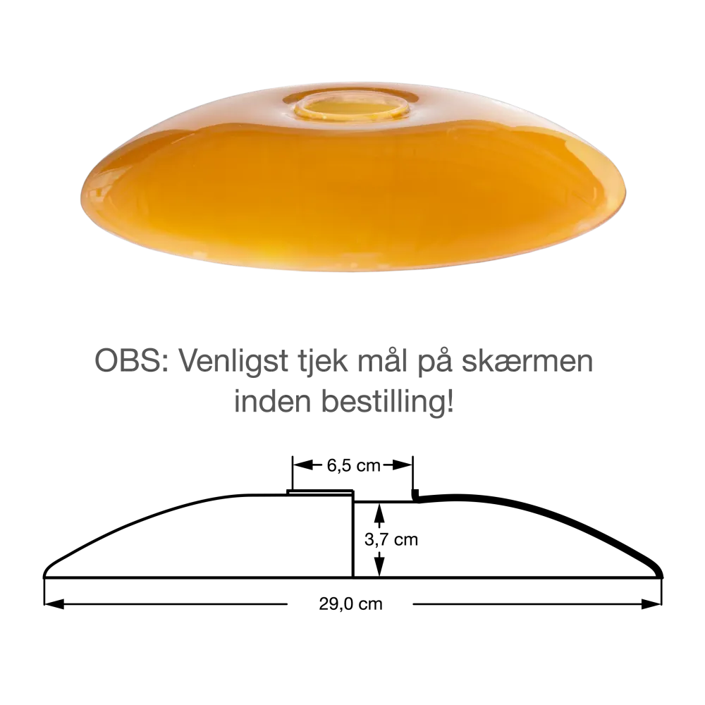 Louis Poulsen Ph 3/2 overskærm ravfarvet glas