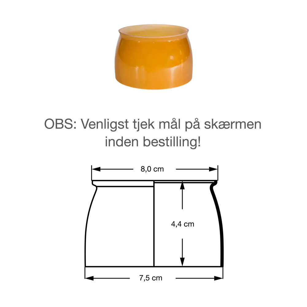 Louis Poulsen Ph 3/2 underskærm ravfarvet glas