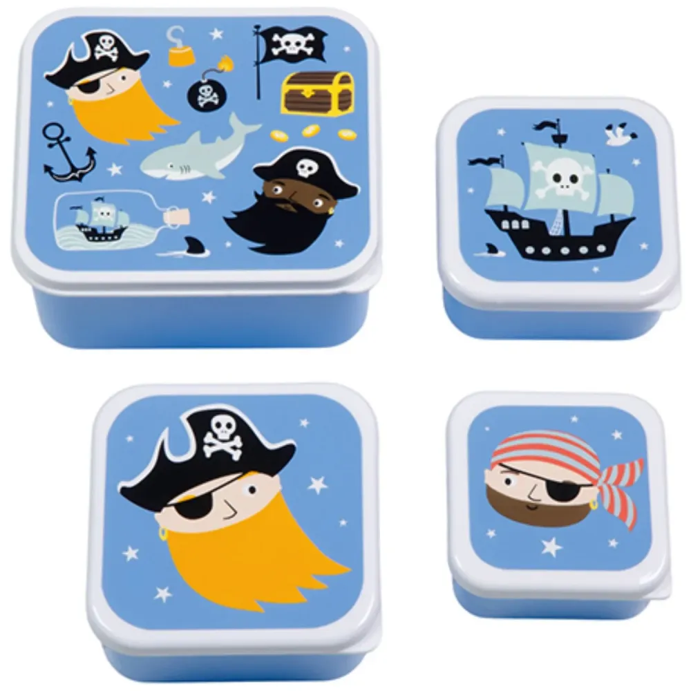 Expandable Modular Little Lovely Company Pirates Lunch & Snack Box Place