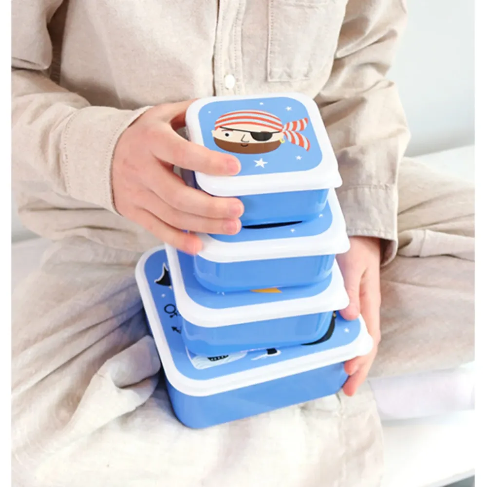 Expandable Modular Little Lovely Company Pirates Lunch & Snack Box Place